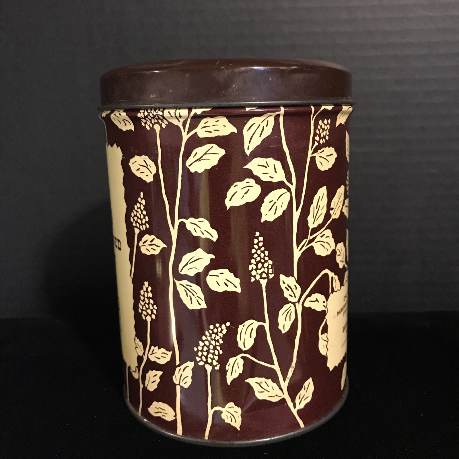 VINTAGE BOWERS PEANUT CRUNCH TIN-DOME LID-EARLE S. BOWERS CO. MOORESTOWN, NJ