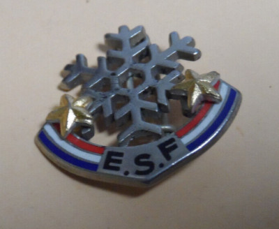 insigne ESF école médaille épingle broche SKI neige alpes montagne