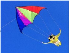 Fun Sports Small Bee Parachute Kite Stunt Outdoor Sports Kite Beach Sports Kite