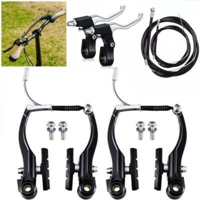 Fahrrad Bremsen Set Komplett - V-Brake Bremse Inkl. Bremszüge & Hebel Für Mountainbikes, Rennräder & Mehr