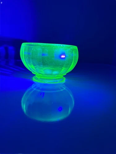 Vintage Uranium Candy Dish Vintage Depression Glass Kitchen Panel Pattern