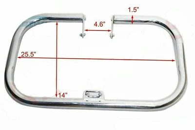 Heavy Crash Bar Leg Guard Steel Chrome Royal Enfield Classic C5 500 EFI /350 UCE - Photo 1/2