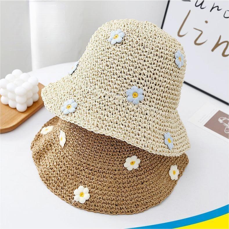 Extra Wide Brim Straw Sun Hat Pureborn Baby Girl's Straw Sun Hat