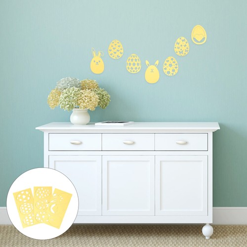 9 Pcs Easter Egg Shape Wall Sticker Mirror Tv Background Door