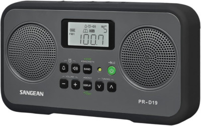 Portable FM/AM Stereo Radio with Protective Bumper - Black