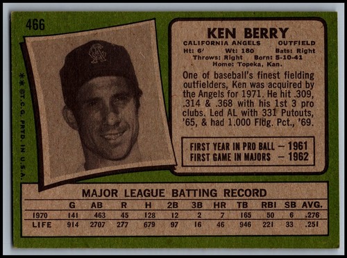 1971 Topps Baseball Cards 264-523 - You Pick - aaalvins - Picture 177 of 249