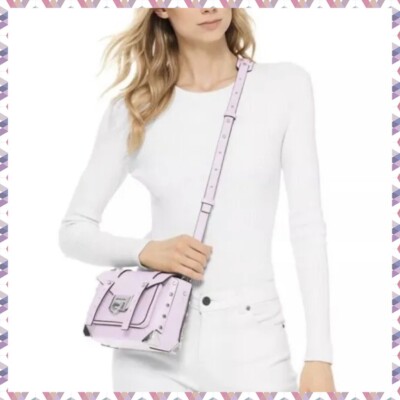 Michael Kors Manhattan Small Leather Crossbody Lavender Mist
