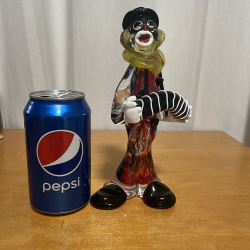 Vintage Murano Art Glass Clown with Accordian - Picture 7 of 7