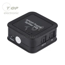 3 Port 1x3 SPDIF Toslink Digital Optical Audio Splitter Switch 1 Input 3 Output