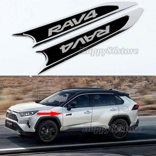 For Toyota RAV4 2019 2020 Car RAV 4 Fender Side Body Decal Moldings