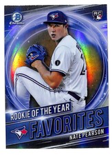 2021 Bowman Chrome Nate Pearson Rookie Of The Year Favorites card Blue Jays