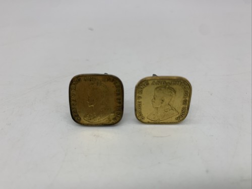 India Vintage 1912 King George V England Coin Cufflinks British India