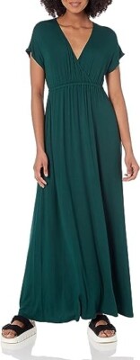 Essentials Women's Waisted Maxi Dress, Jade Green, Small | eBay