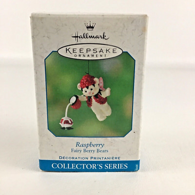 Hallmark Keepsake Christmas Ornament Fairy Berry Bears Raspberry #3 Vintage 2001