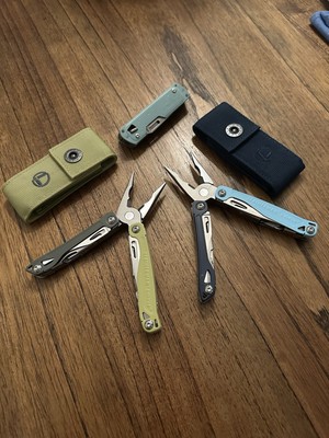 (3) Leatherman, Free T4 Arctic Mint Sidekick Mossy Slate Green Nightshade Blue