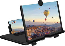 12" Smartphone Screen Magnifier 3D HD Video Mobile Phone Amplifier Stand Bracket