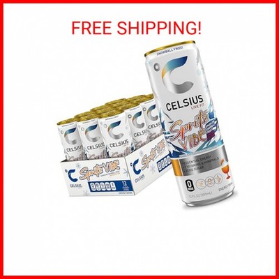 CELSIUS Sparkling Spritz Vibe Limited Edition, Sugar Free Energy Drink, Can, 12