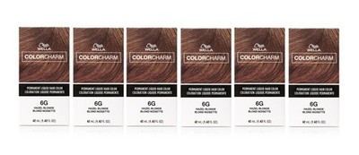 Wella Color Charm Permanent Hair, 6G Hazel Blonde 1.4 oz (6pack)