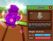 Huge Rainbow Golem! - Grow A Garden - Roblox - Fast & Easy!