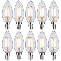 10 X Paulmann Led Filament Kerzen 4,5W =40W E14 Klar 470Lm Lampen Warmweiß 2700K
