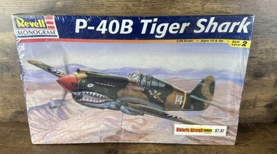 1998 Revell P-40B Tiger Shark Model Kit 1:48 New Sealed Fast And Safe Shipping
