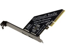 PCIe Gen 4.0 x8 Controller Card To 2 Oculink Ports SFF-8612 SFF-8611