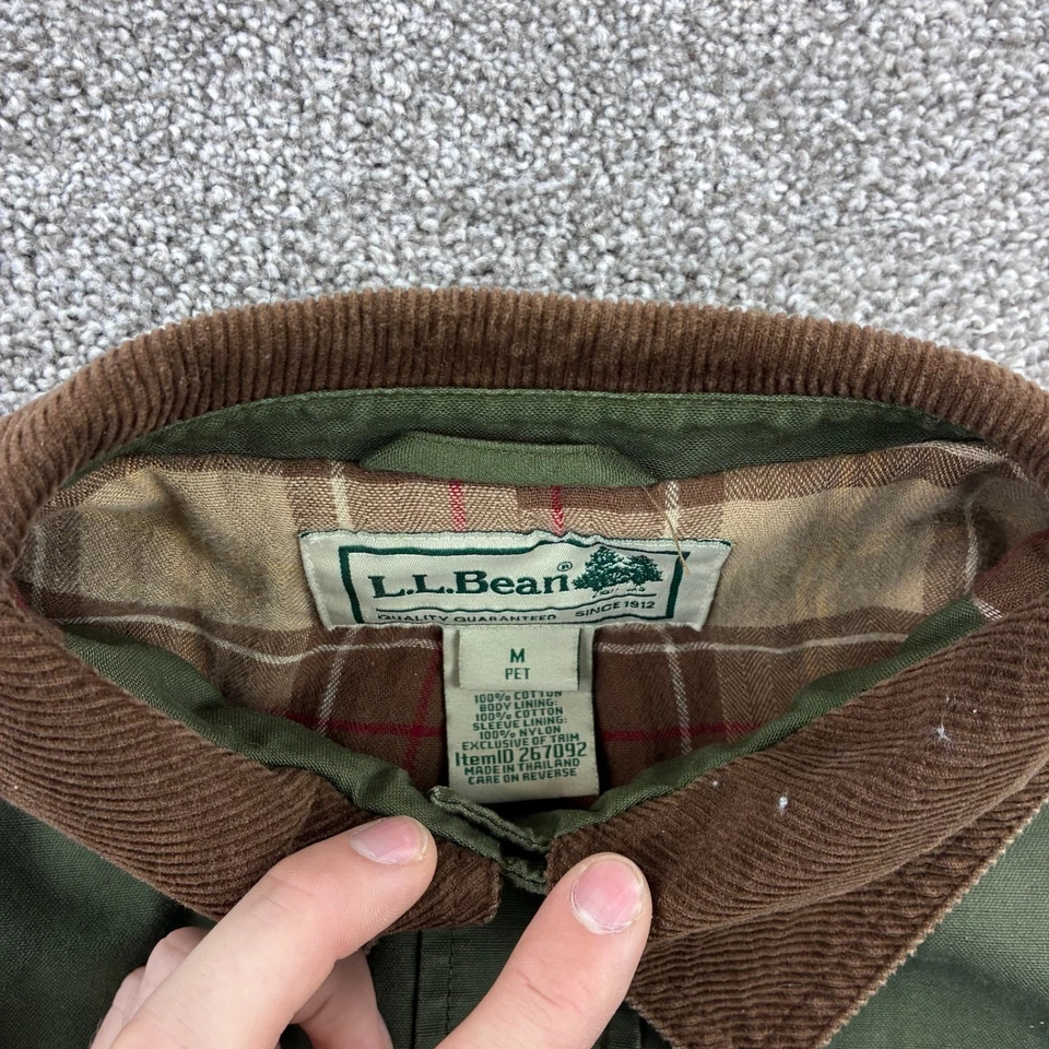 Chaqueta de Colección LL Bean Para Mujer M Adirondack Abrigo de Granero Tareas Campo Franela Forrada Foto 4 de 4