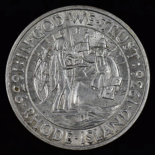 Photo of a 1936-S Rhode Island Commemorative Half Dollar from an eBay listing that sold on Jul 12, 2026