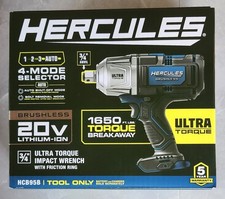HERCULES 20V BRUSHLESS CORDLESS 3/4 IN. ULTRA TORQUE IMPACT WRENCH RETAIL $219