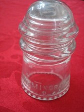 Vintage Clear Hemingray no 9 Glass Insulator Made in USA