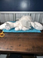 Jellycat Snow Dragon LARGE With Dust Bag NWT