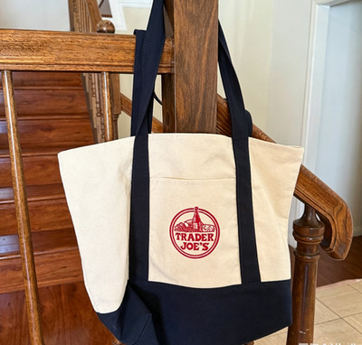 Trader Joe's Canvas-Tragetasche   Groß, klassisch, Marineblau   2026