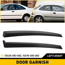 DRIVER & PASSENGER SIDE DOOR GARNISH TRIM PILLAR SASH FOR 1992-1995 HONDA CIVIC