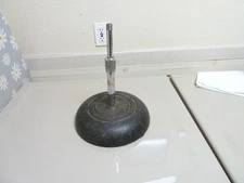 Vintage 1970's Atlas Sound Microphone Stand Cast Iron Base and Pole