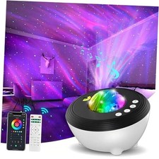 Northern Lights Projector with White Noises, Remote  Timer, Bluetooth Star