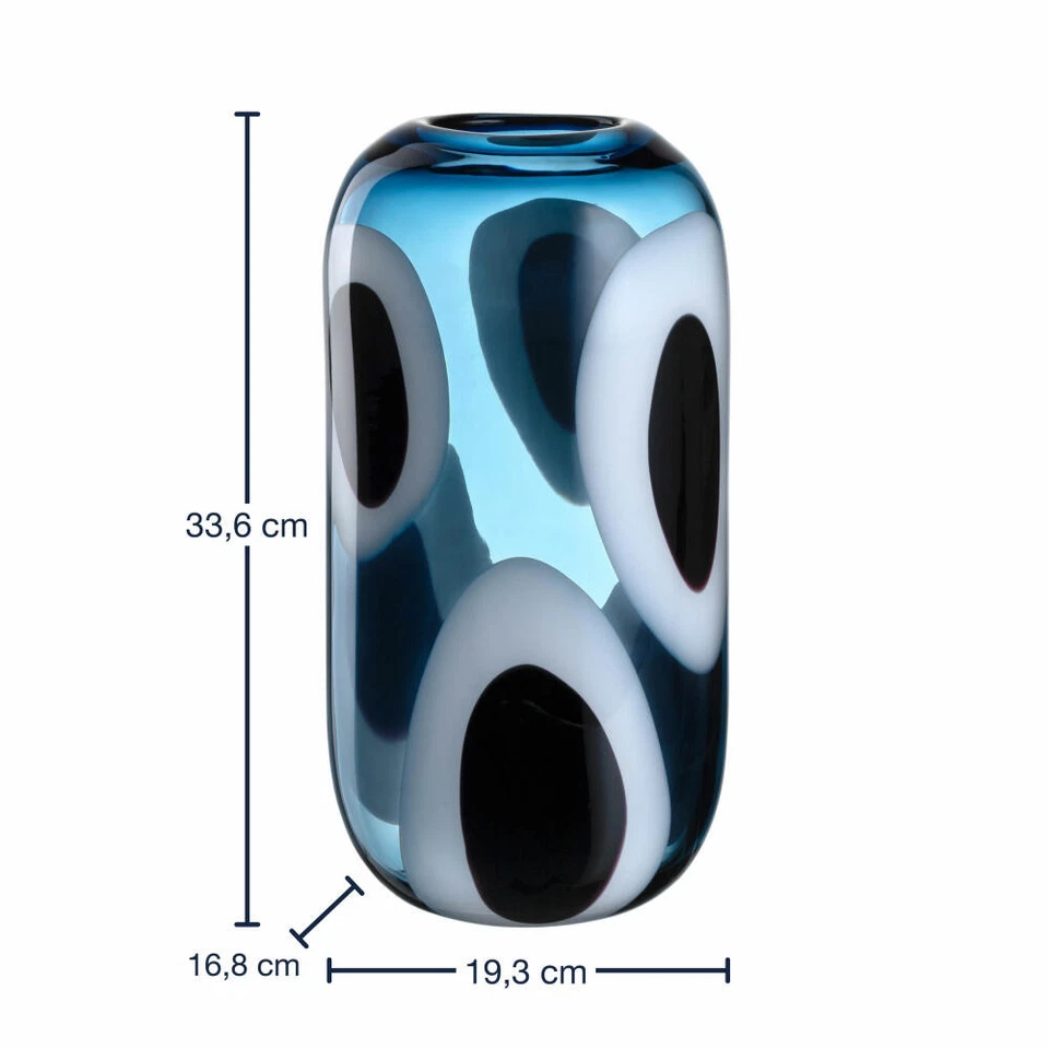 Leonardo Vase Occhi Blu, Blumenvase, Dekovase, Glasvase, Glas, H 32.5 cm, 047510 - Bild 2 von 4