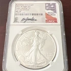 2021-W Burnished Silver Eagle NGC MS70 John Mercanti First Day Issue T-2 K-507