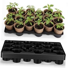 Set of 8 Reusable Plant Trays - 3.15 Inch Round Nursery Pots - 1Cell