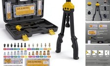 Nietmuttern-Werkzeugsatz, 16" Nietmuttern-Werkzeugset mit 13 metrischen und SAE-Dornen, 170 