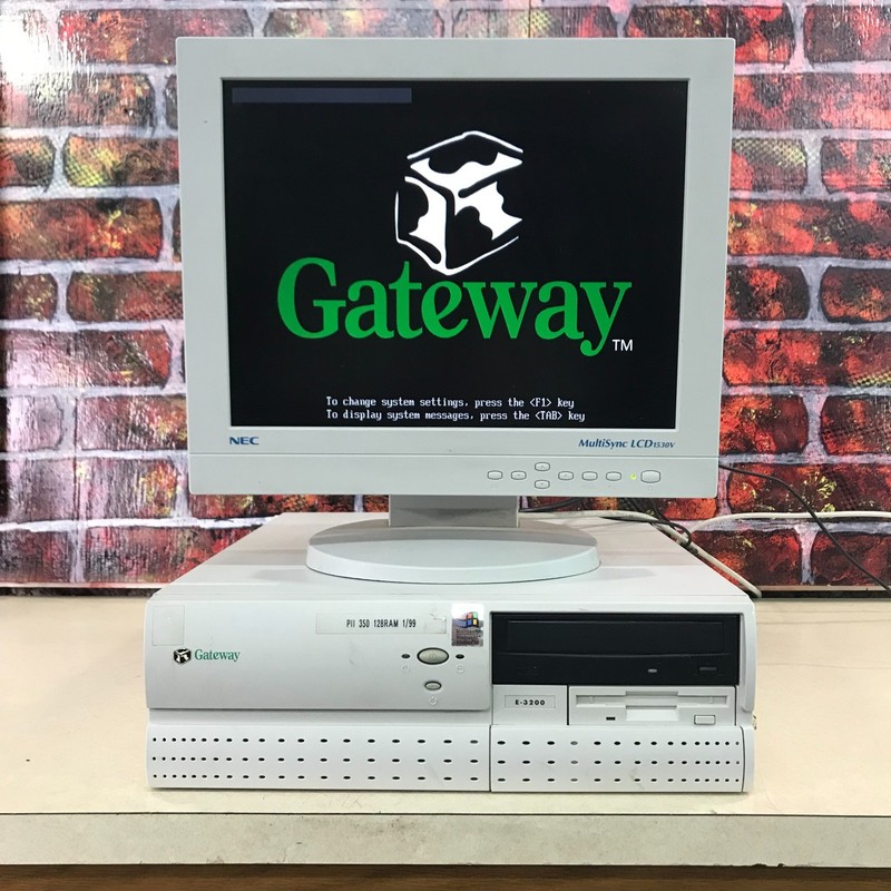 Gateway E-3200 SFF Retro Gaming PC Pentium II 350MHz 256MB RAM No HDD