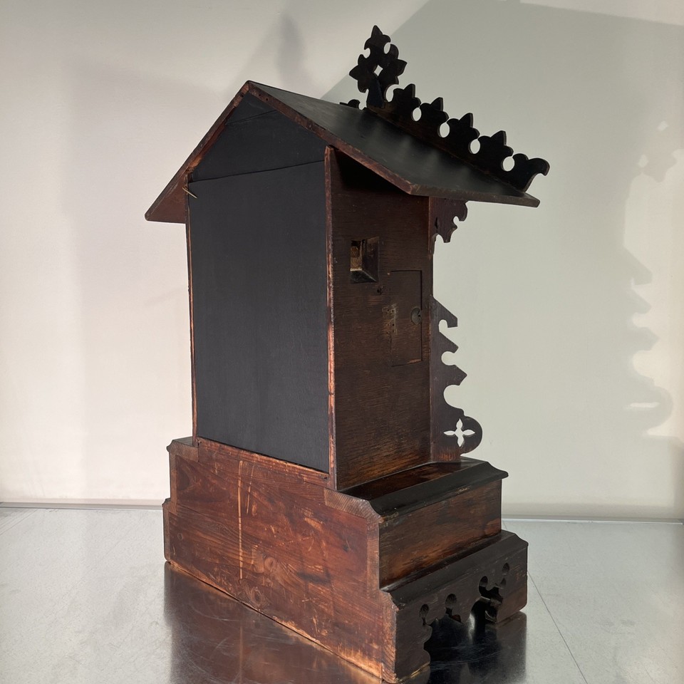 Antique Black Forest Bracket Clock Cuckoo Clock Mantle Clock 30 Hour ...