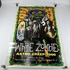 Rare Vintage 90s White Zombie Astro Creep: 2000 Promo Poster Geffen Records