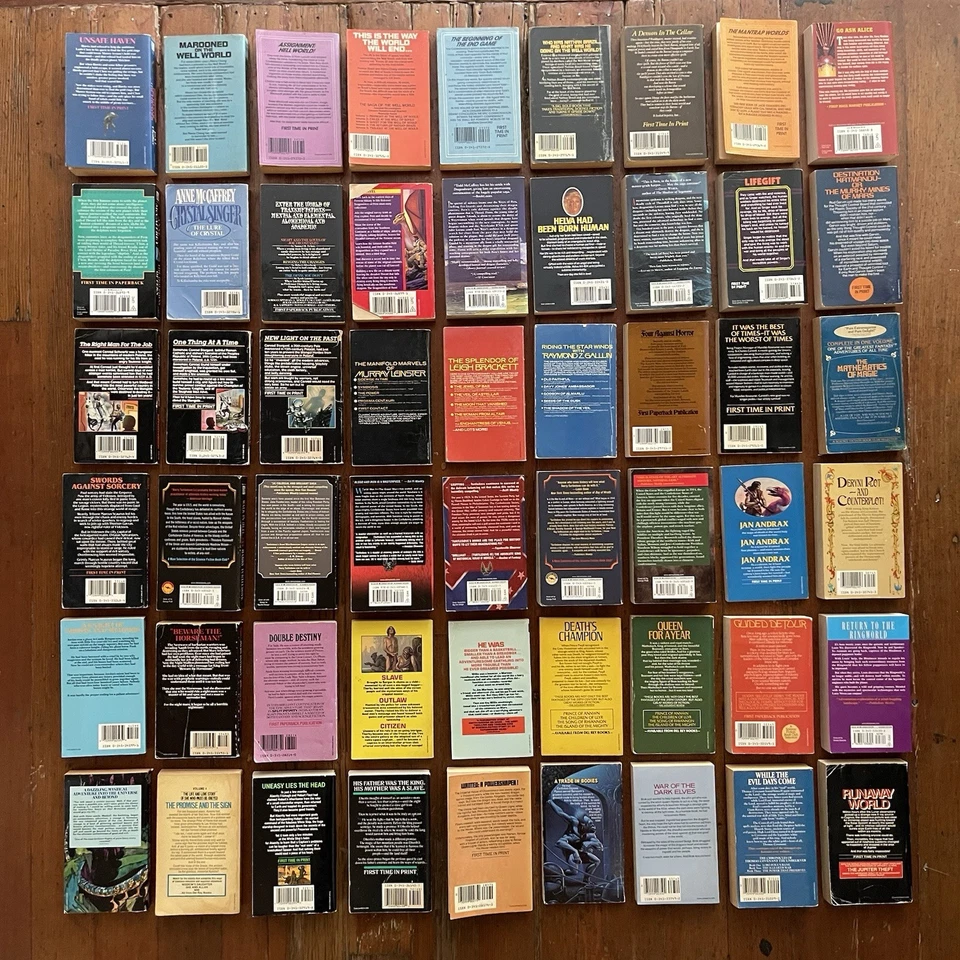 54x DEL REY Vintage Sci-Fi Fantasy Mass Market Paperback Lot Foto 2 de 3