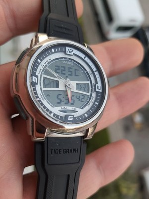 Casio AQF-100 Thermometer Tide Moon Graph Analog Digital Watch Module