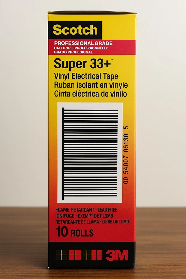Scotch Super 33+ Vinyl Electrical Tape – 10 Rolls – 20ft/Roll (200ft Total) – 3M