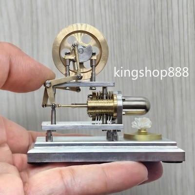 J06G OKMO Mini Stirlingmotor Horizontal Messing Edelstahl Wissenschaftsmodell
