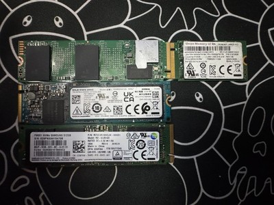 Lot of 4 512GB NVMe SSDs Gen3/4x4 MAJOR BRANDS (TESTED W/ CRYSTALDISKINFO)