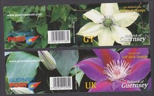 Guernsey 2004 Mint MNH Booklet Flowers Clematis Self Stick Blue Moon Violet