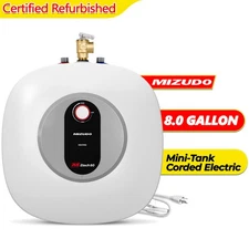 【90% NEW】8 Gallon Electric Mini-Tank Water Heater Shower Compact Storage 1440W