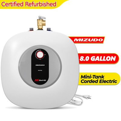 #ad 【90% NEW】8 Gallon Electric Mini Tank Water Heater Shower Compact Storage 1440W $104.99